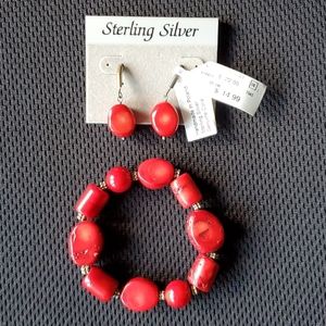 Midwest Amber Bracelet & Earring Set